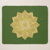 Blume des Lebens - Indische Mandala 4 Sherpadecke (Vorderseite (Horizontal))