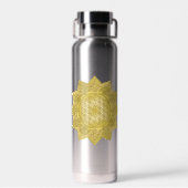 Blume des Lebens - Indische Mandala 4 Trinkflasche (Rückseite)