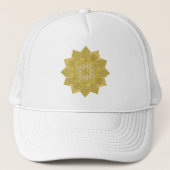 Blume des Lebens - Indische Mandala 4 Truckerkappe (Vorderseite)