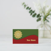 Blume des Lebens - Indische Mandala 4 Visitenkarte (Stehend Vorderseite)