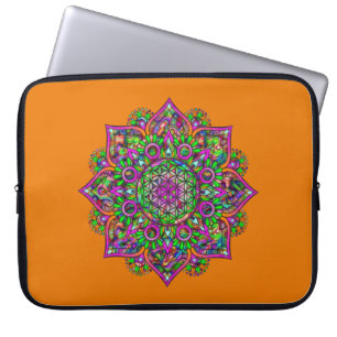 Blume des Lebens - Indischer Mandala 1 Laptopschutzhülle