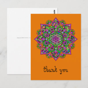 Blume des Lebens - Indischer Mandala 1 Postkarte