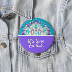 Blume des Lebens - Indischer Mandala 2 Button