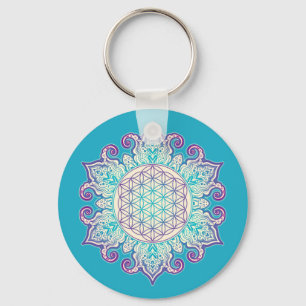 Blume des Lebens - Indischer Mandala 2 Schlüsselanhänger