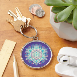 Blume des Lebens - Indischer Mandala 2 Schlüsselanhänger