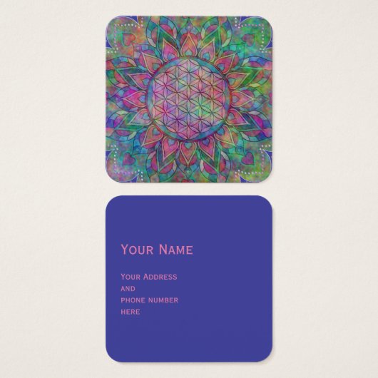 Blume des Lebens - Indischer Mandala 7c (Vorne & Hinten)