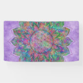 Blume des Lebens - Indischer Mandala 7c Banner (Horizontal)