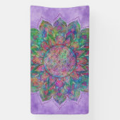 Blume des Lebens - Indischer Mandala 7c Banner (Vertikal)