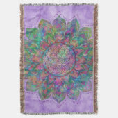 Blume des Lebens - Indischer Mandala 7c Decke (Vorderseite Vertikal)