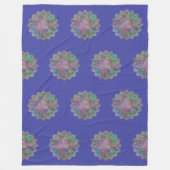 Blume des Lebens - Indischer Mandala 7c Fleecedecke (Vorderseite)