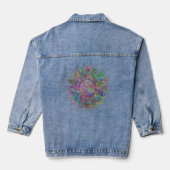 Blume des Lebens - Indischer Mandala 7c Jeansjacke (Rückseite)