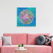 Blume des Lebens - Indischer Mandala 7c Leinwanddruck (Insitu (Wohnzimmer))