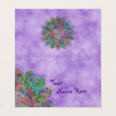 Blume des Lebens - Indischer Mandala 7c Visitenkarten (Außenseite Aufgefaltet)
