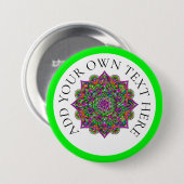 Blume des Lebens - Indisches Mandala 1 Button (Vorne & Hinten)