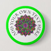 Blume des Lebens - Indisches Mandala 1 Button (Vorderseite)