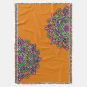 Blume des Lebens - Indisches Mandala 1 Decke (Vorderseite Vertikal)