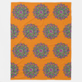 Blume des Lebens - Indisches Mandala 1 Fleecedecke (Vorderseite)