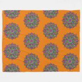 Blume des Lebens - Indisches Mandala 1 Fleecedecke (Vorderseite (Horizontal))