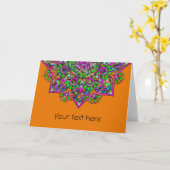 Blume des Lebens - Indisches Mandala 1 Karte (Gelbe Blume)