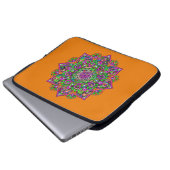 Blume des Lebens - Indisches Mandala 1 Laptopschutzhülle (Vorne Knopf)