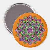 Blume des Lebens - Indisches Mandala 1 Magnet (Vorderseite/Rückseite)