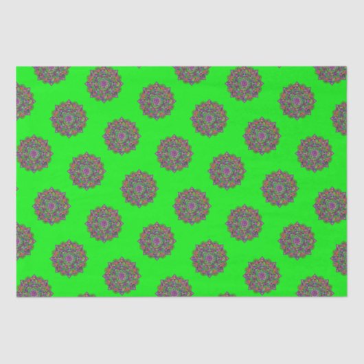 Blume des Lebens - Indisches Mandala 1 Seidenpapier (Vorderseite)