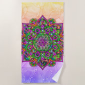 Blume des Lebens - Indisches Mandala 1 Strandtuch (Vorderseite)