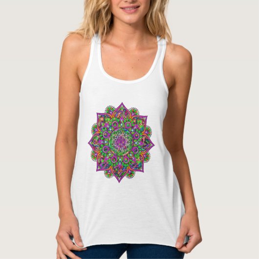 Blume des Lebens - Indisches Mandala 1 Tank Top (Vorderseite)