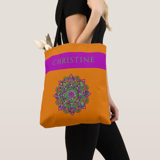 Blume des Lebens - Indisches Mandala 1 Tasche (Von Nahem)