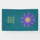 Blume des Lebens - Indisches Mandala 3 Banner (Horizontal)