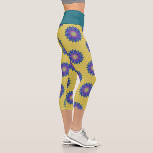 Blume des Lebens - Indisches Mandala 3 Capri Leggings