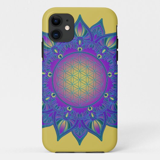 Blume des Lebens - Indisches Mandala 3 Case-Mate iPhone Hülle (Rückseite)