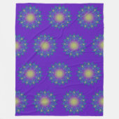 Blume des Lebens - Indisches Mandala 3 Fleecedecke (Vorderseite)