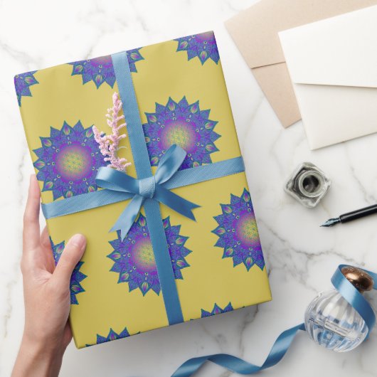 Blume des Lebens - Indisches Mandala 3 Geschenkpapier (Schenken)