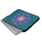 Blume des Lebens - Indisches Mandala 3 Laptopschutzhülle (Vorne Knopf)