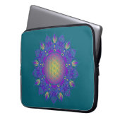 Blume des Lebens - Indisches Mandala 3 Laptopschutzhülle (Vorderseite Links)