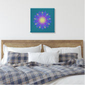 Blume des Lebens - Indisches Mandala 3 Leinwanddruck (Insitu (Schlafzimmer))
