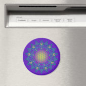 Blume des Lebens - Indisches Mandala 3 Magnet (In Situ (Geschirrspüler))