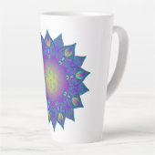 Blume des Lebens - Indisches Mandala 3 Milchtasse (Rechte Ecke)