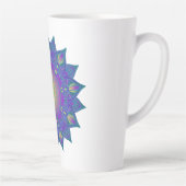Blume des Lebens - Indisches Mandala 3 Milchtasse (Rechts)