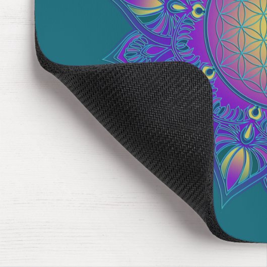 Blume des Lebens - Indisches Mandala 3 Mousepad (Ecke)