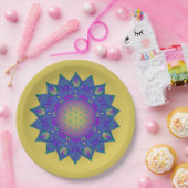 Blume des Lebens - Indisches Mandala 3 Pappteller (Party)
