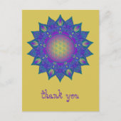 Blume des Lebens - Indisches Mandala 3 Postkarte (Vorderseite)