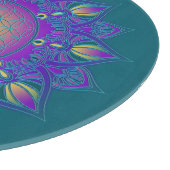 Blume des Lebens - Indisches Mandala 3 Schneidebrett (Ecke)
