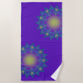 Blume des Lebens - Indisches Mandala 3 Strandtuch (Vorderseite)