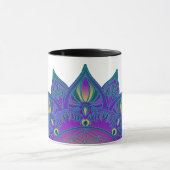 Blume des Lebens - Indisches Mandala 3 Tasse (Zentrum)