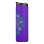 Blume des Lebens - Indisches Mandala 3 Thermosbecher (Nach rechts gedreht)