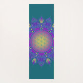 Blume des Lebens - Indisches Mandala 3 Yogamatte (Rückseite)