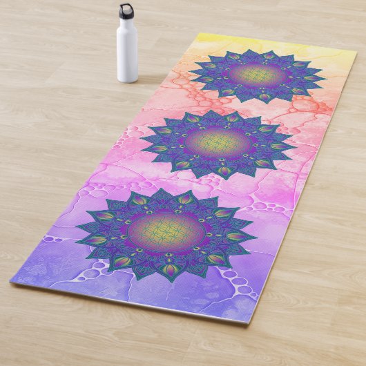 Blume des Lebens - Indisches Mandala 3 Yogamatte (Beispiel)