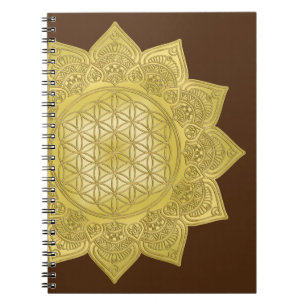 Blume des Lebens - Indisches Mandala 4 Notizblock